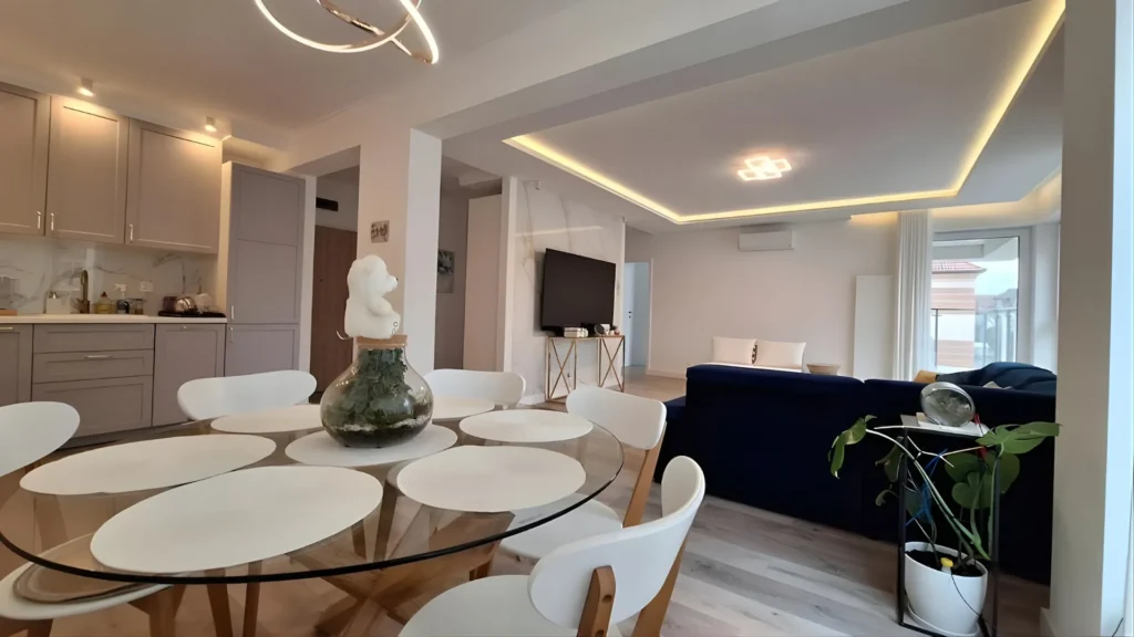Salon w apartamencie zamkowa park